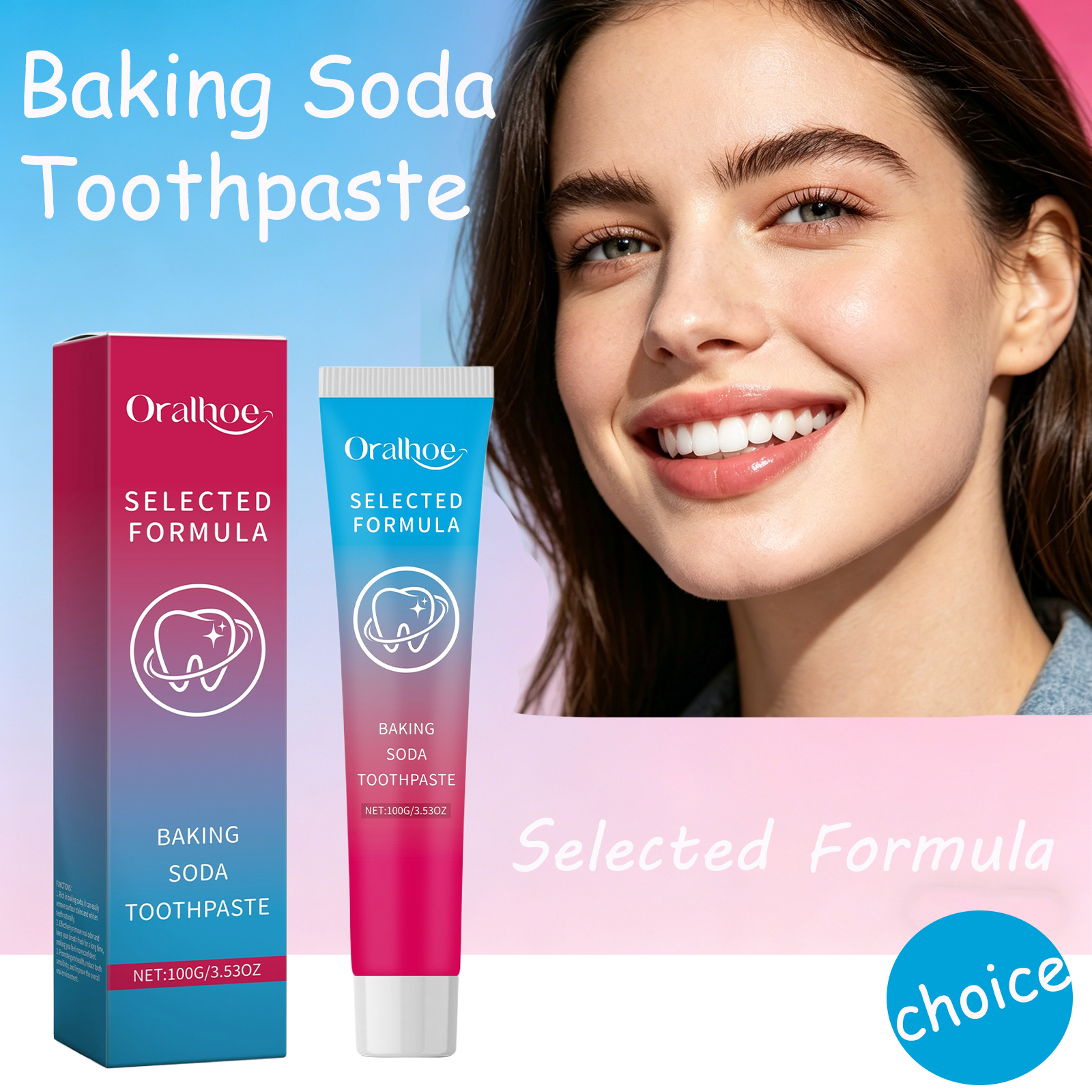 Teeth Whitening Baking Soda - Oralhoe 100G Baking Soda Toothpaste Remove