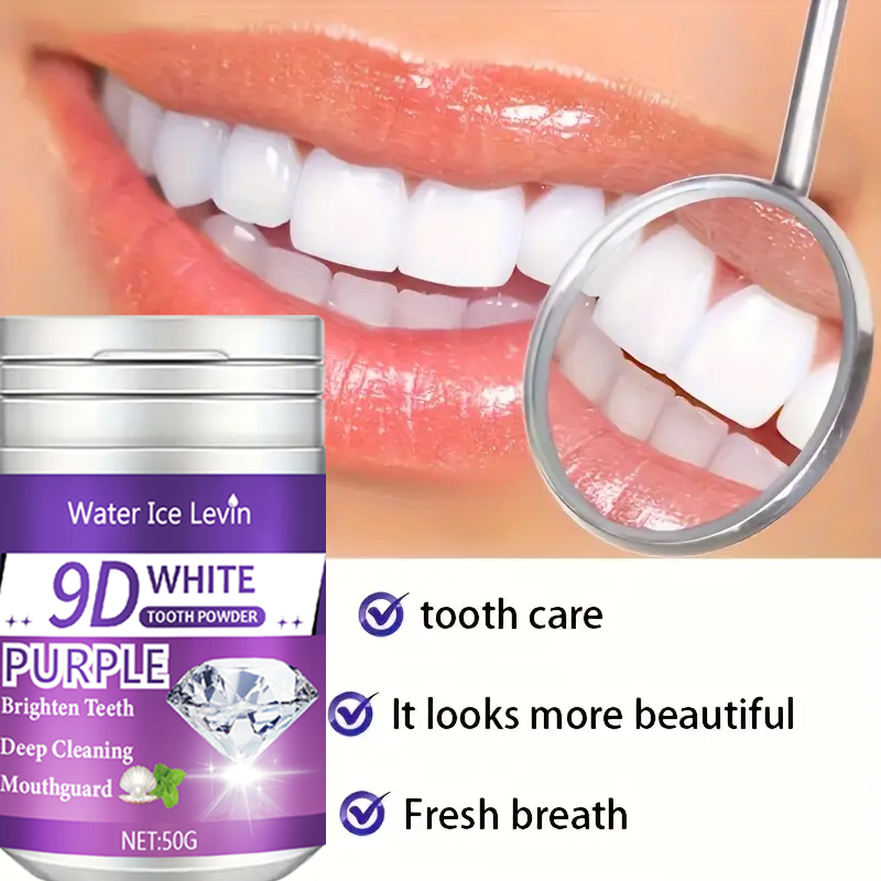 9D White Purple Toothpowder. B - Teeth Whitening Q&M 评论和价格