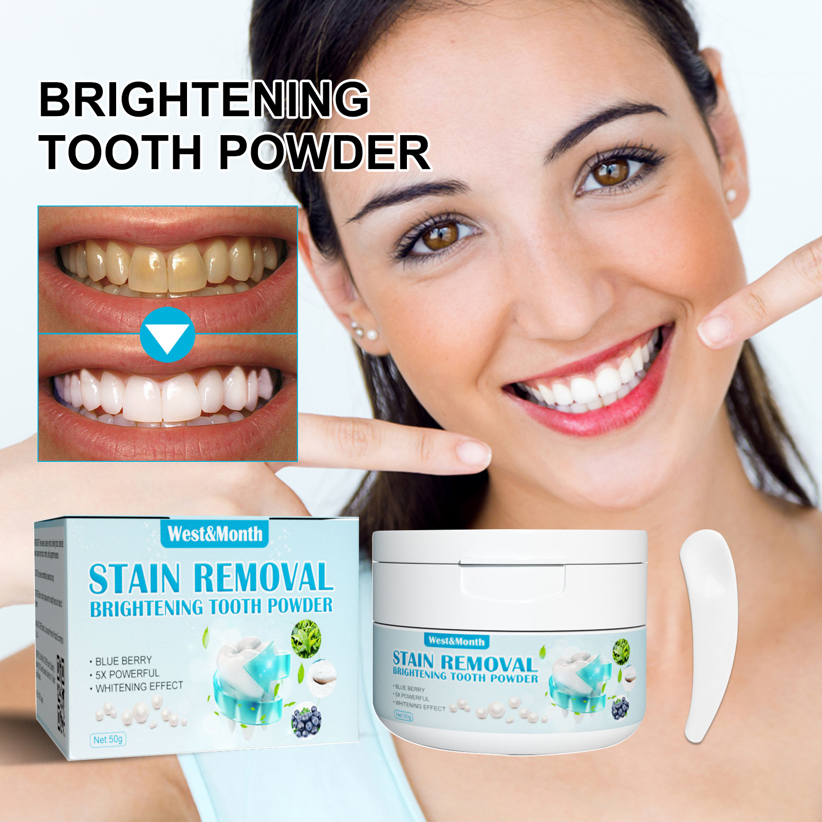Blueberry Baking Soda Whitenin - Teeth Whitening Baking Soda 评论和价格