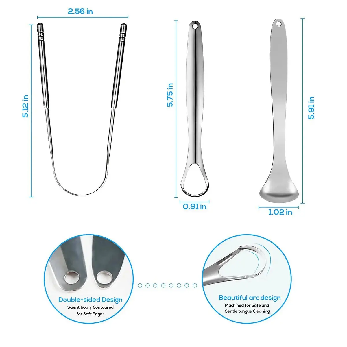 Premium 1pcs/3pcs Metal Tongue - Tongue Scraper Metal 评论和价格