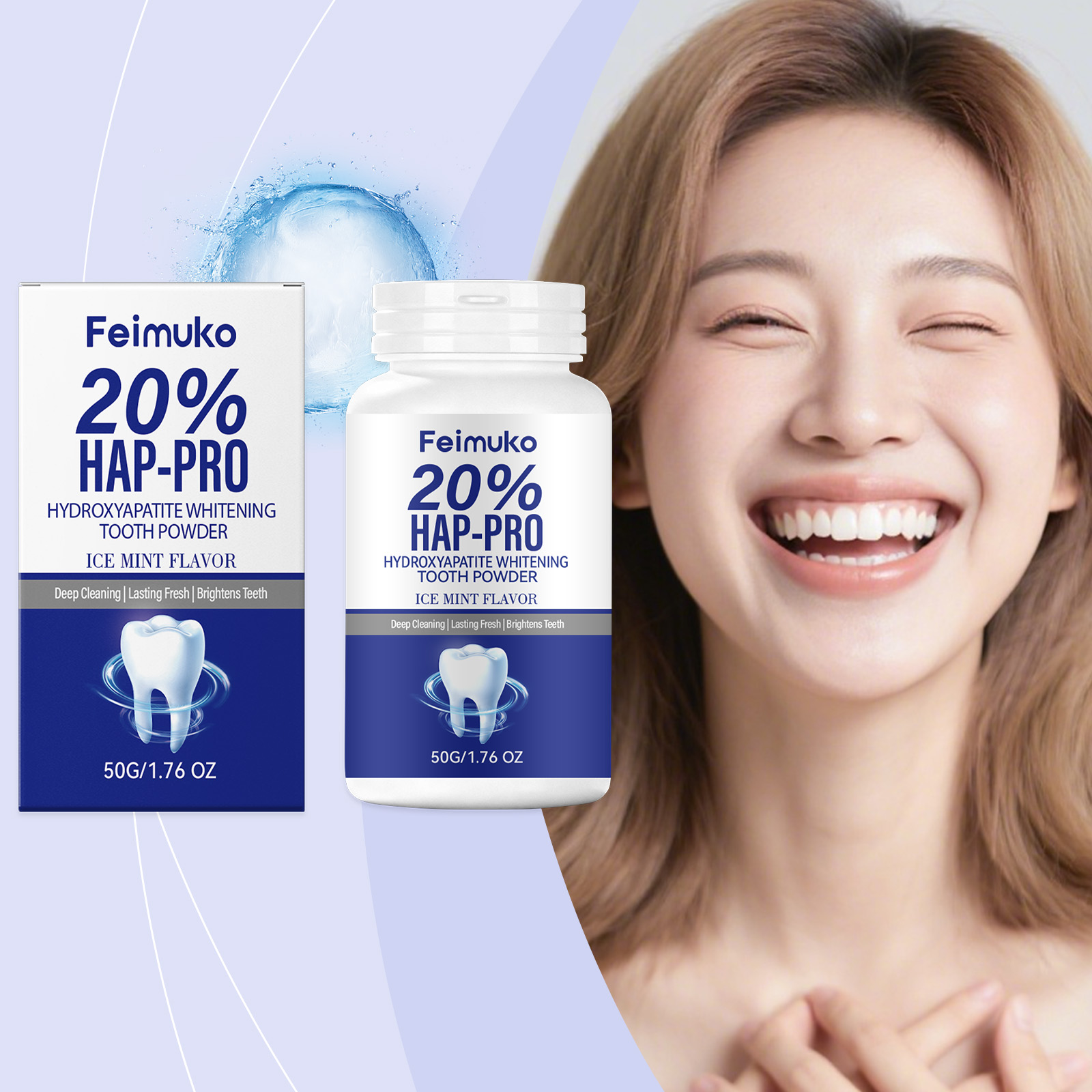 20% Hydroxyapatite Tooth Powde - Teeth Whitening Q&M 评论和价格