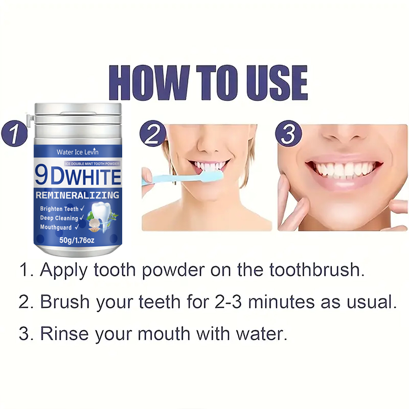 9D White Ice Double Mint Tooth - Teeth Whitening Baking Soda 评论和价格