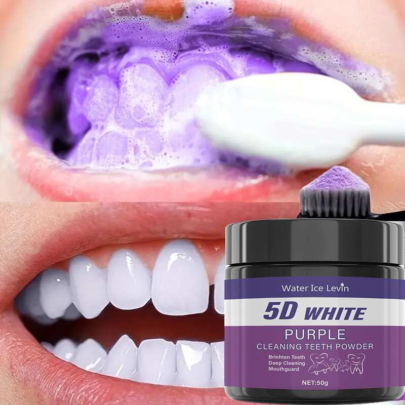 5D White Teeth Powder. Purple  - Teeth Whitening Baking Soda 评论和价格