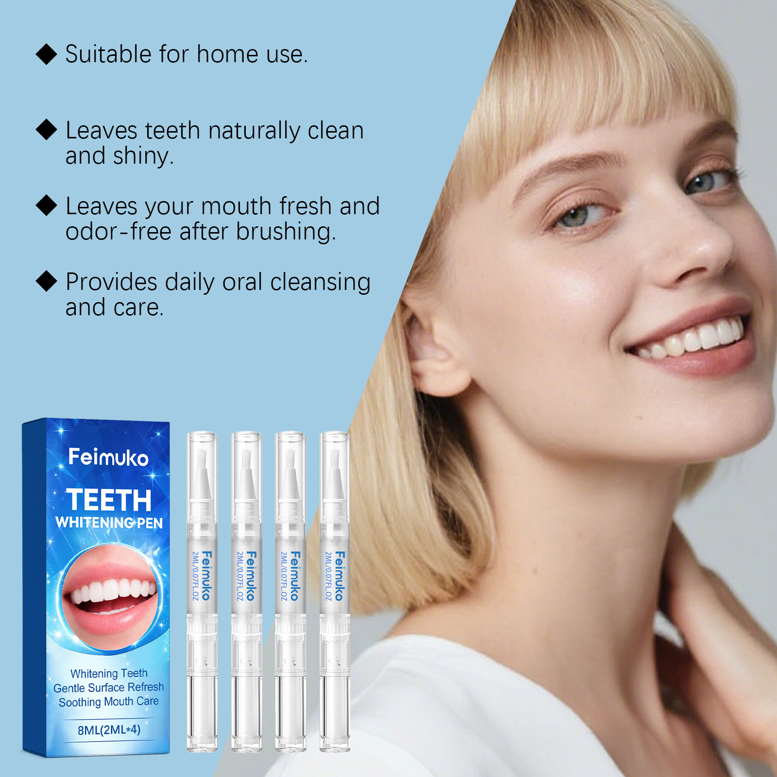 Feimuko 8ml Teeth Gel Pen Gent - Teeth Whitening Q&M 评论和价格