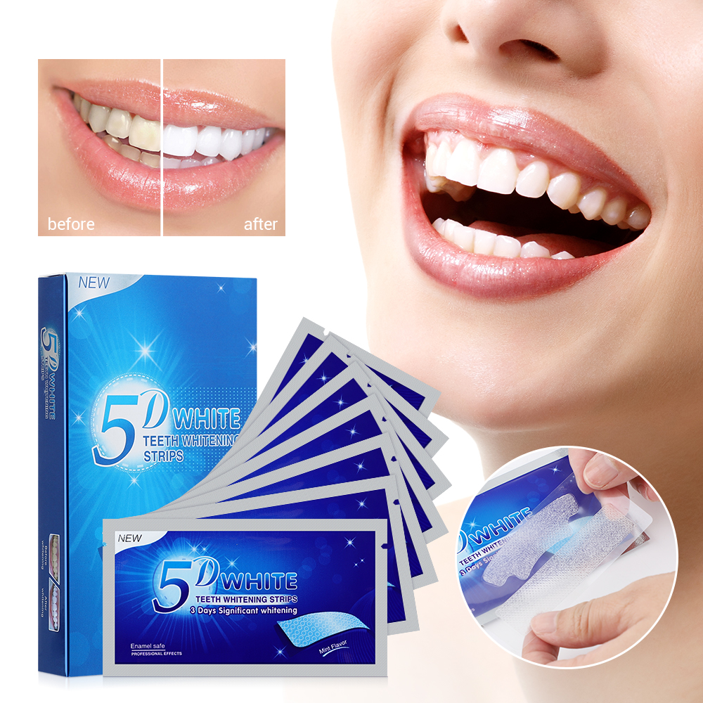 5D Teeth Whitening Strips Remo - Teeth Whitening Bleaching Kit 评论和价格