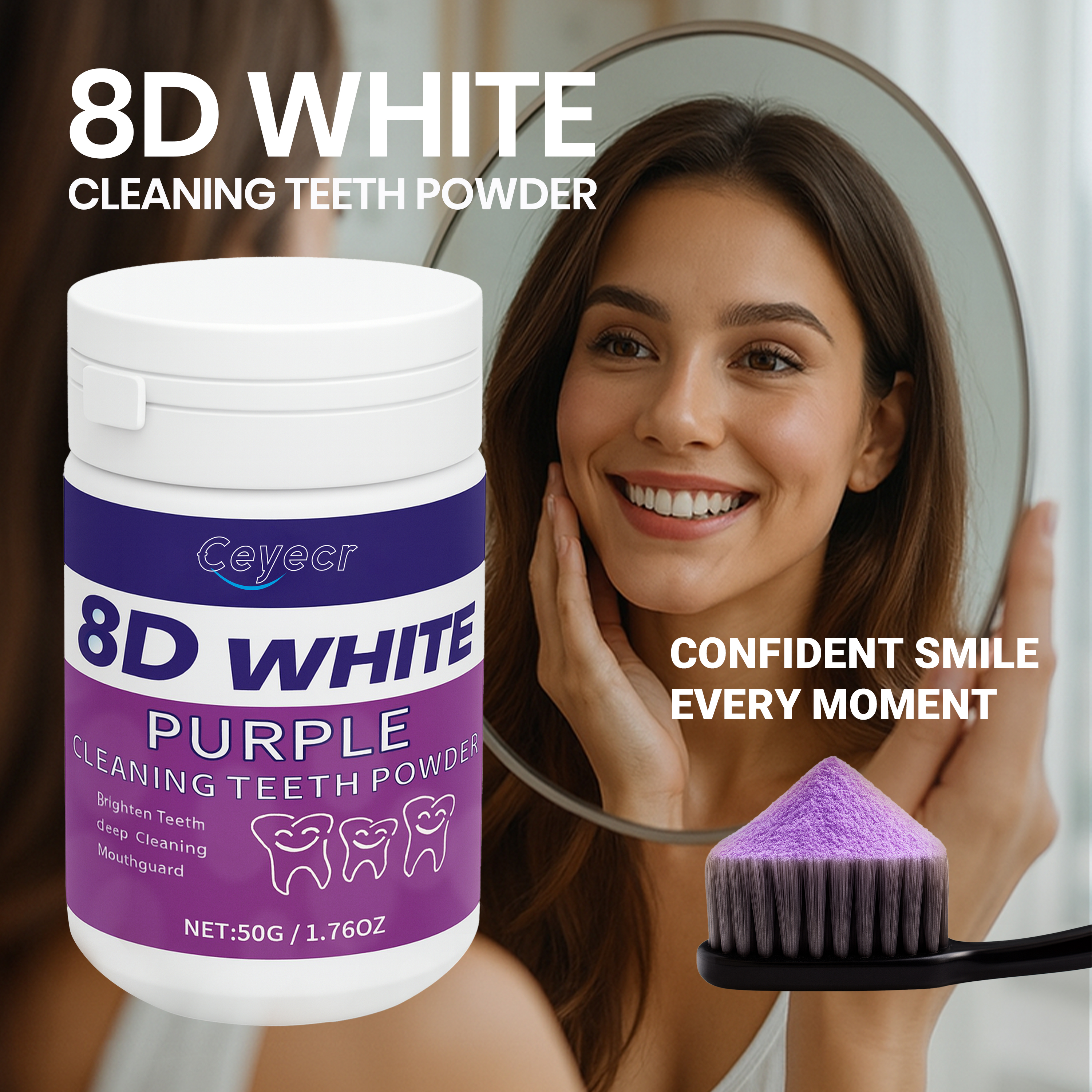 8D white Teeth Whitening Powde - Teeth Whitening Q&M 评论和价格