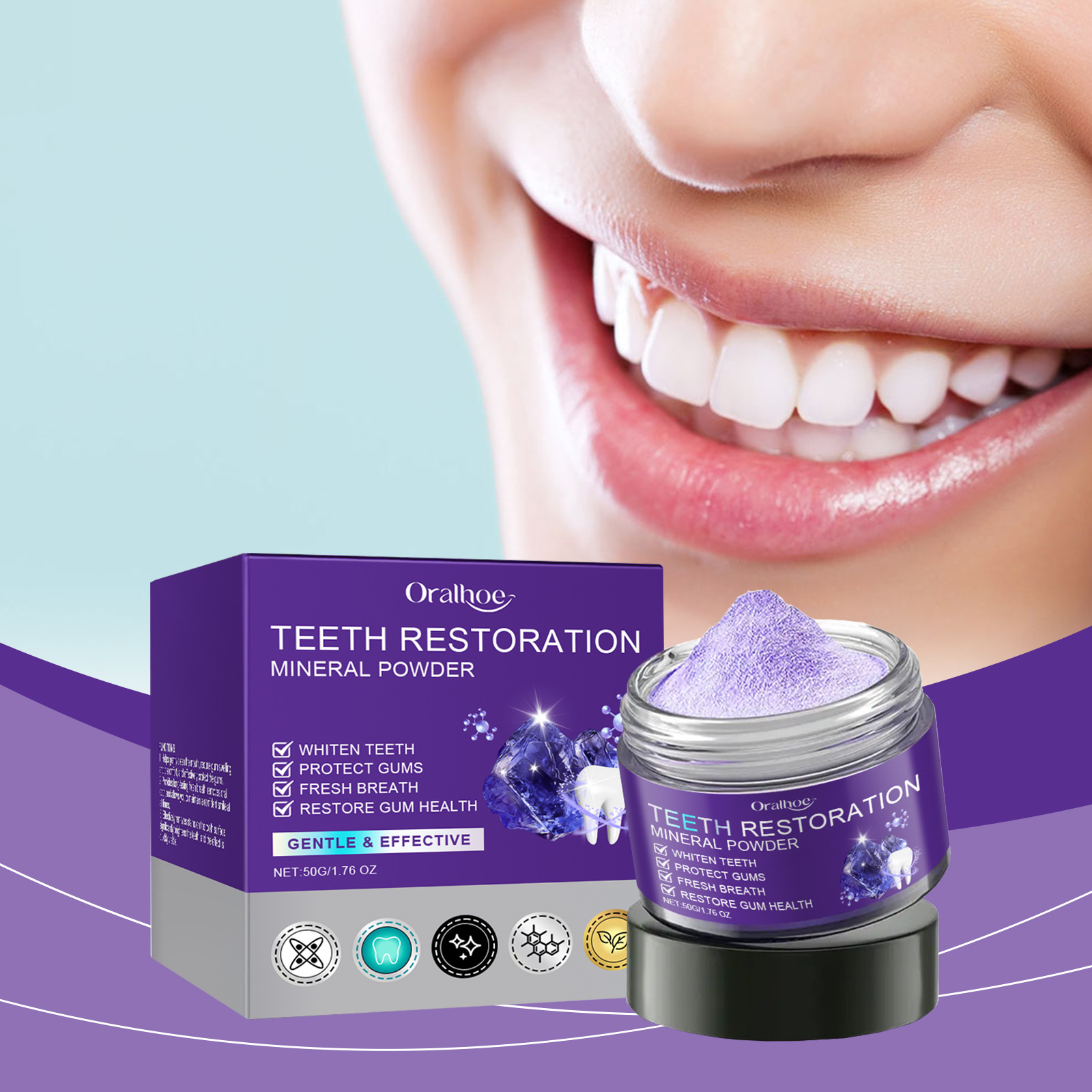Teeth Restoration Mineral Powd - Teeth Whitening Q&M 评论和价格
