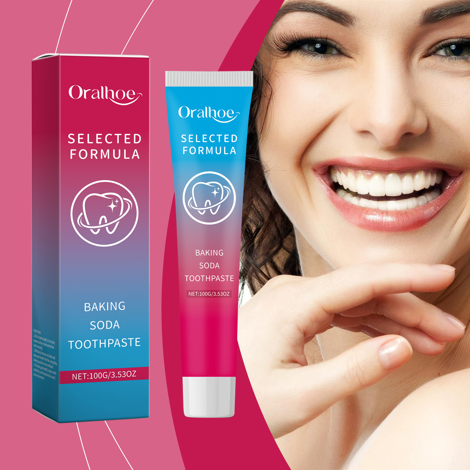 Oralhoe Baking Soda Toothpaste - Teeth Whitening Baking Soda 评论和价格