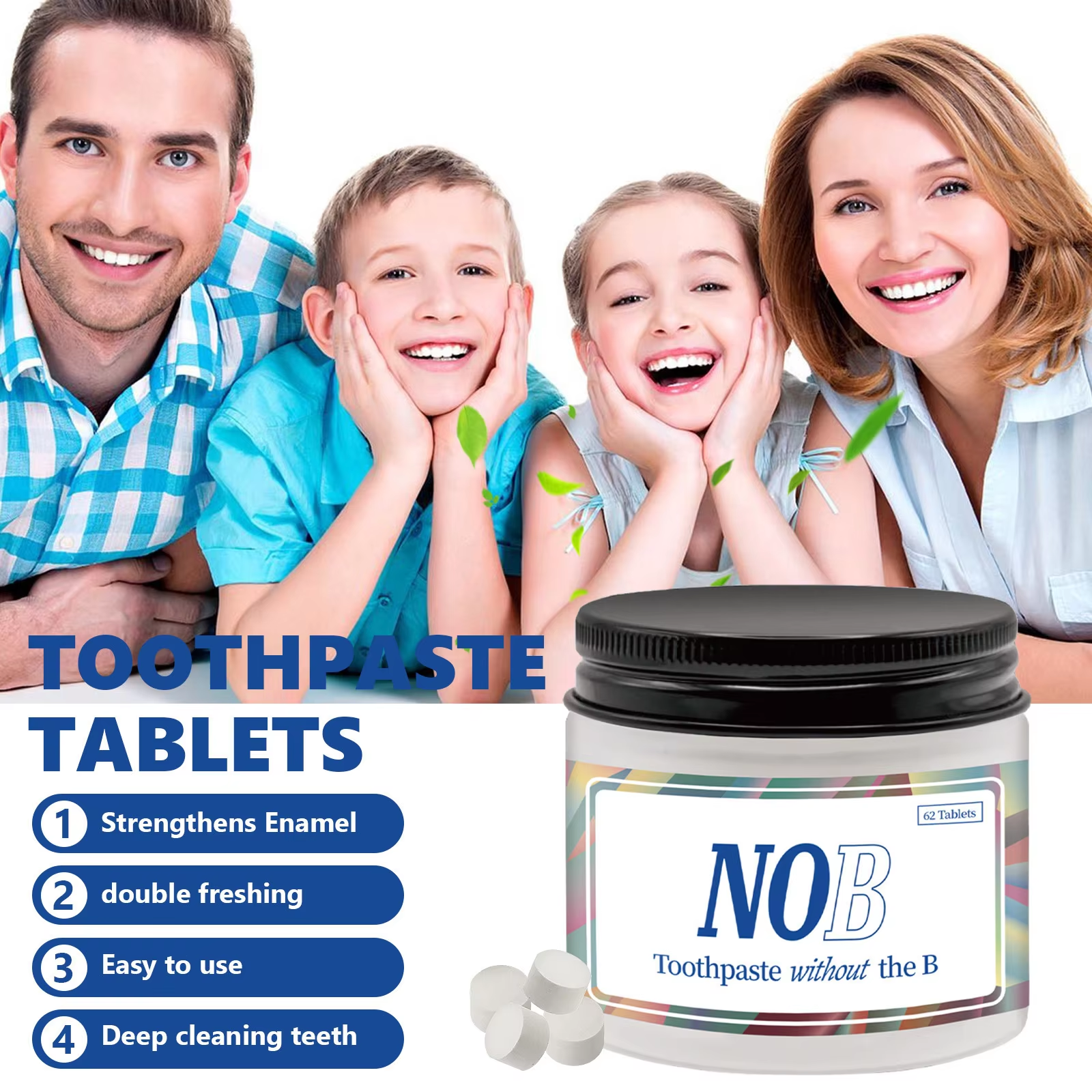 NOBS Toothpaste Tablets - Nano - Teeth Whitening Baking Soda 评论和价格