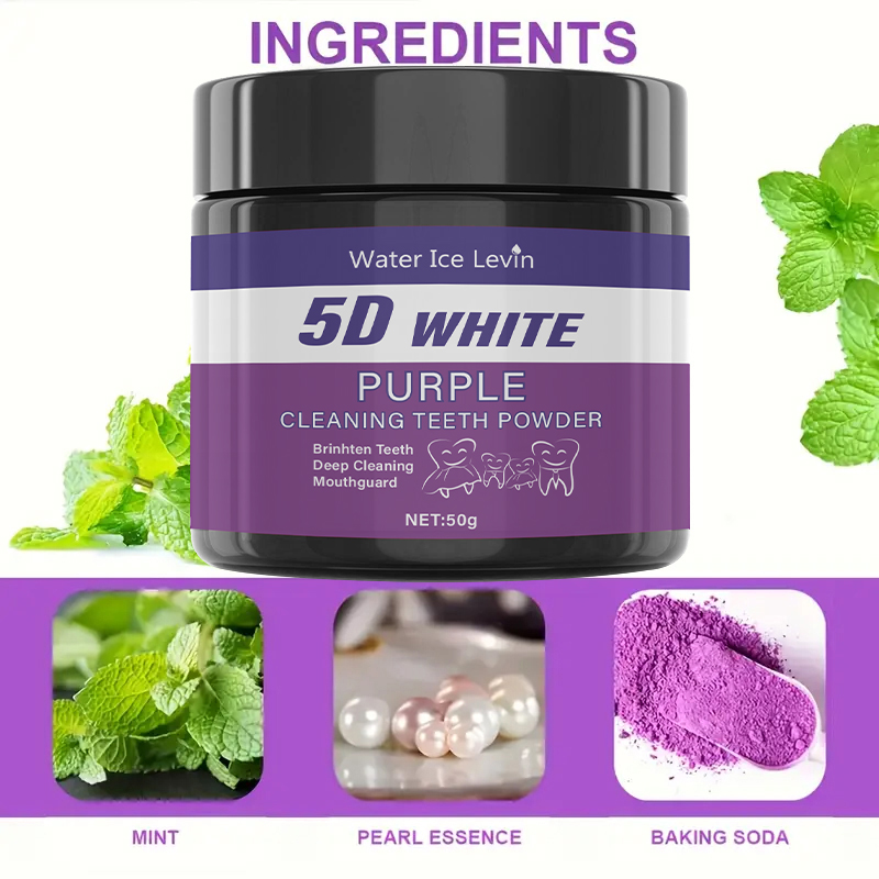 5D White Purple Cleaning Tooth - Teeth Whitening Baking Soda 评论和价格